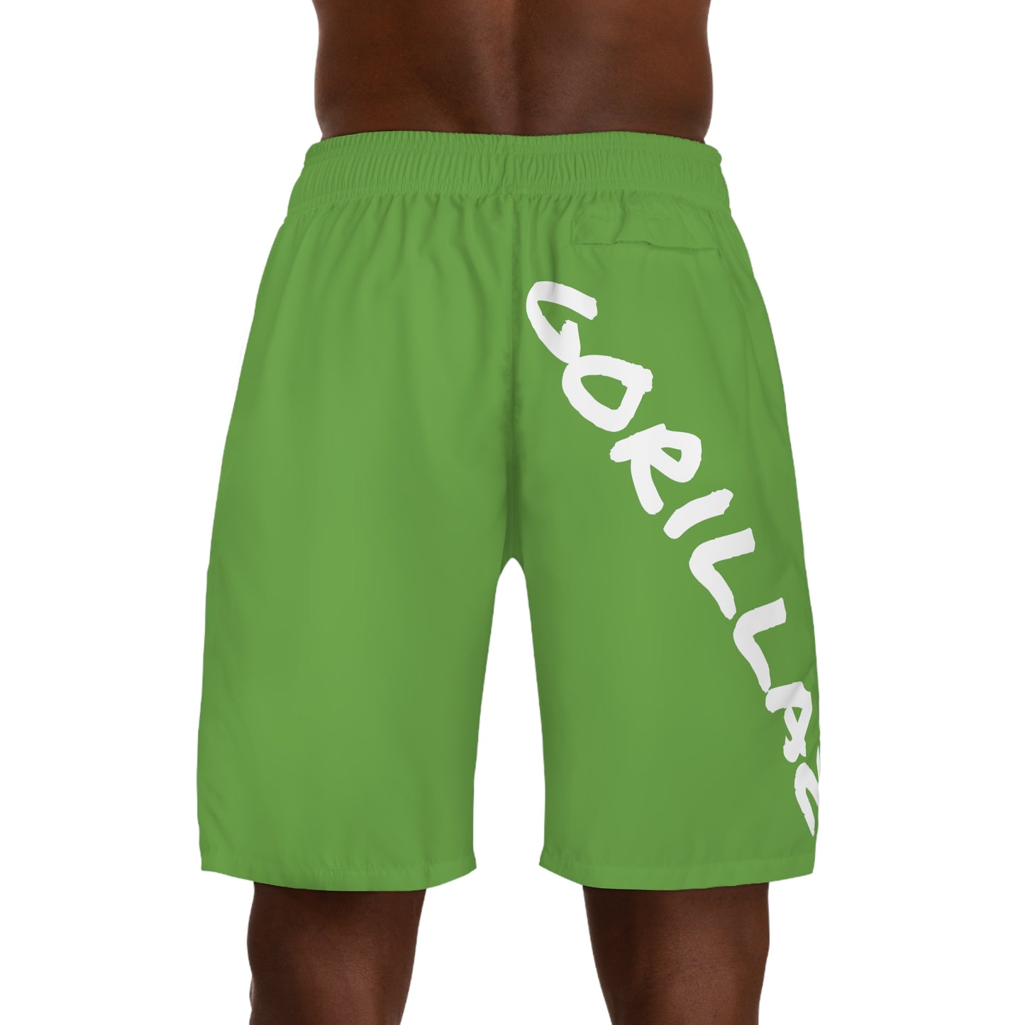 2 Tired Gorillaz, Men's Running Shorts (Green)