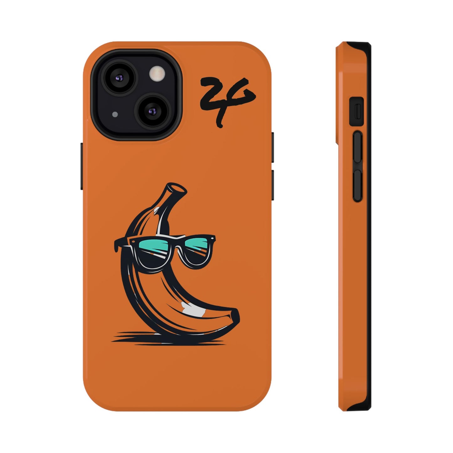 2 Tired Gorillaz, (2TG Sigma Banana) Impact-Resistant Cases (Orange/Black)