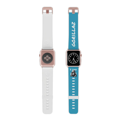 2 Tired Gorillaz, Rubber Watch Band for Apple Watch (Turquoise)