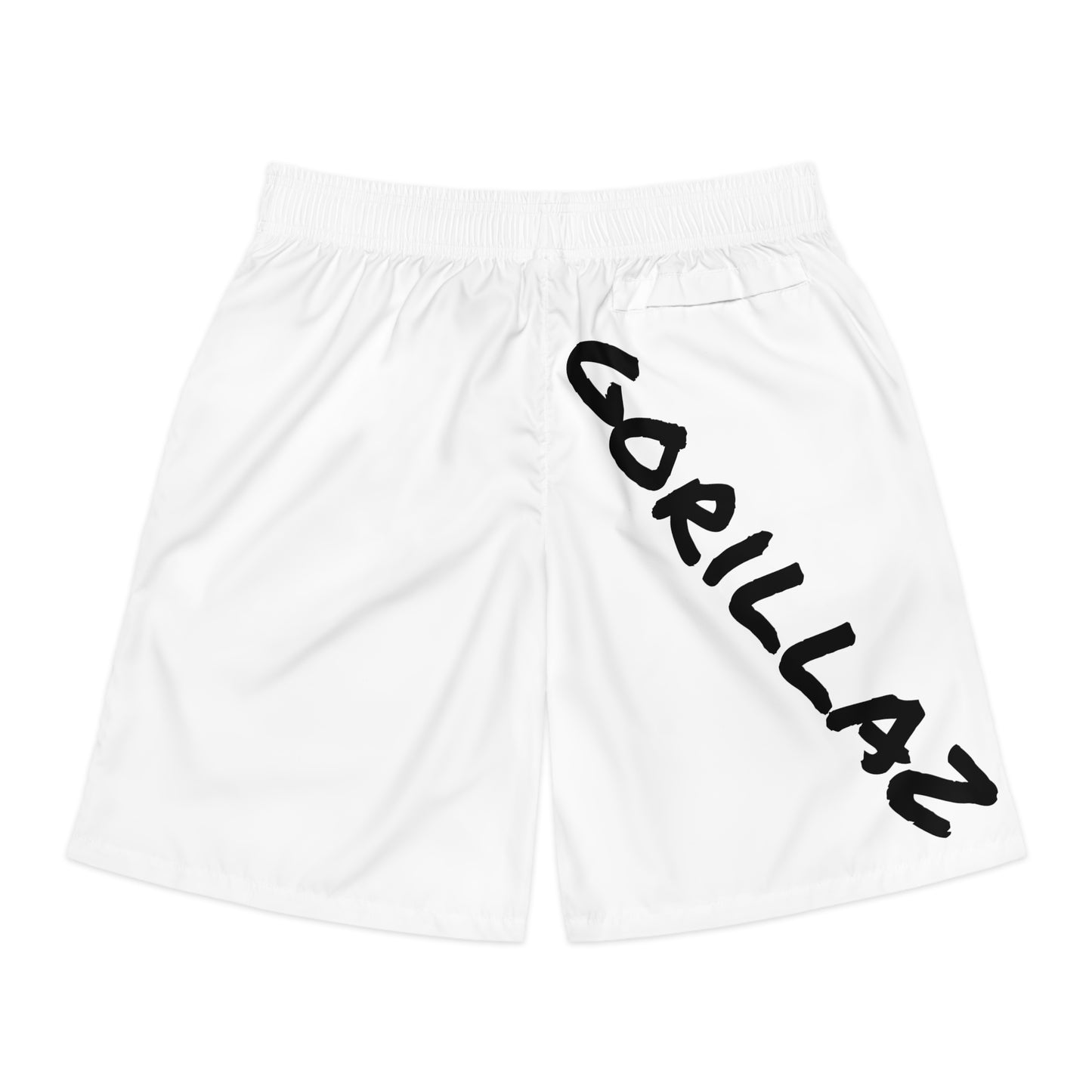 2 Tired Gorillaz, Men's Running Shorts (White)