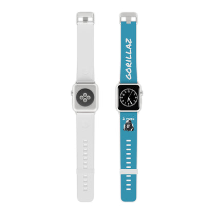 2 Tired Gorillaz, Rubber Watch Band for Apple Watch (Turquoise)