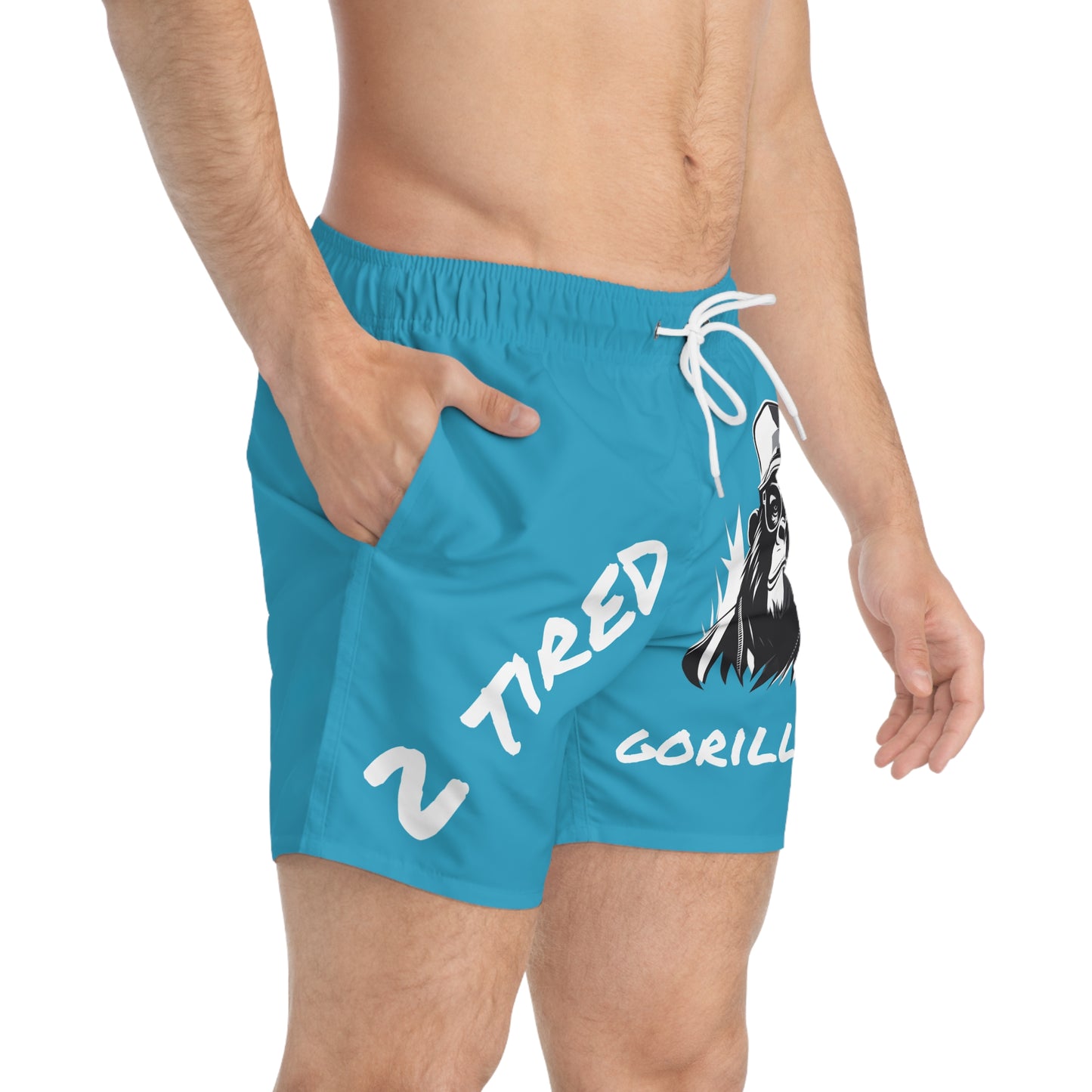 2 Tired Gorillaz, Swim Shorts (Turquoise)