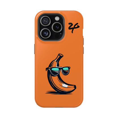 2 Tired Gorillaz, (2TG Sigma Banana) Impact-Resistant Cases (Orange/Black)