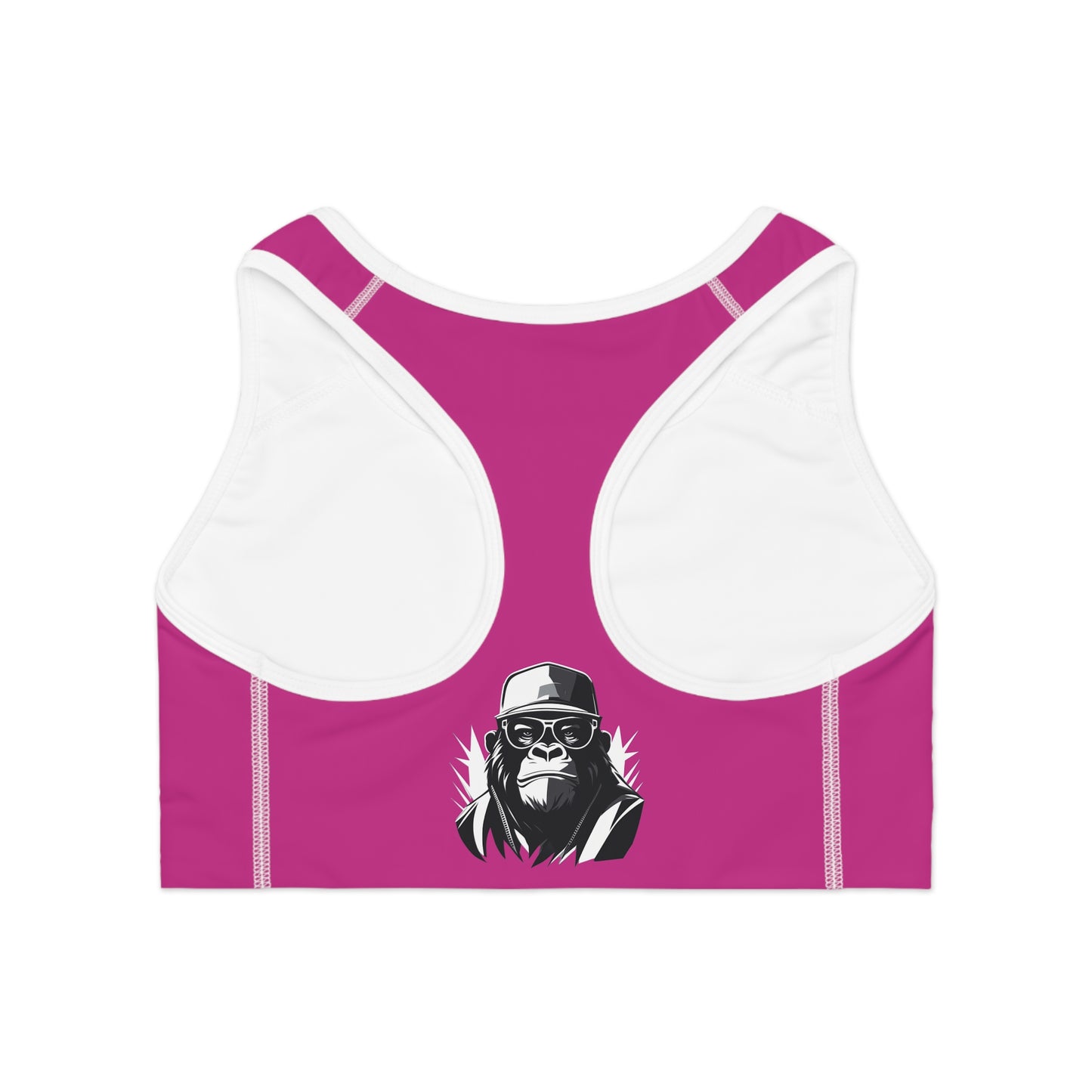 2 Tired Gorillaz (2TG), Sports Bra (Dark Pink)