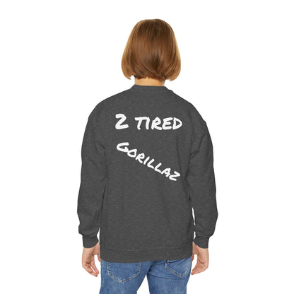 2 Tired Gorillaz, Teen Crewneck Sweatshirt