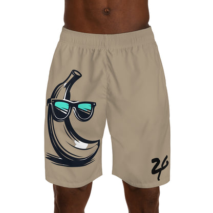 2 Tired Gorillaz (2TG, Sandy Banana), Men's Running Shorts