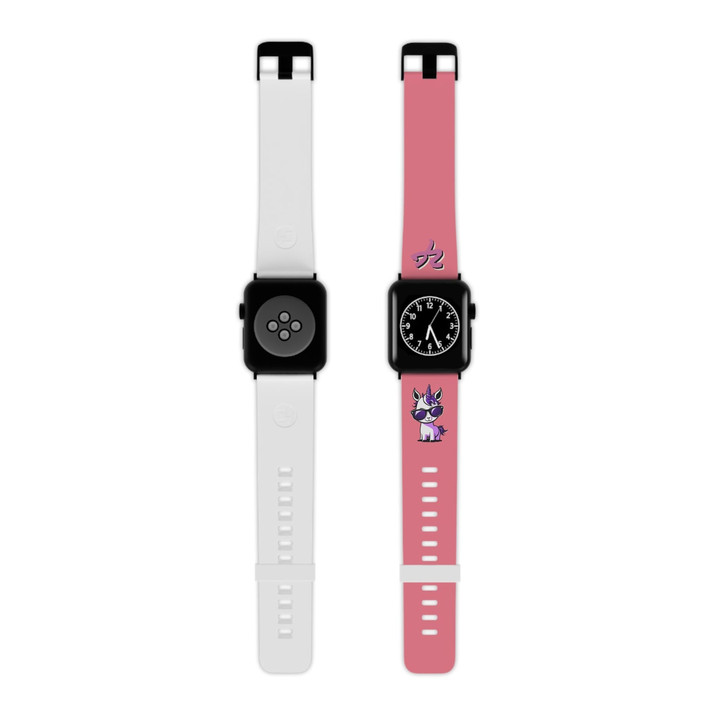 2TG (Lina Unicorn), Rubber Watch Band for Apple Watch (Cotton Candy)