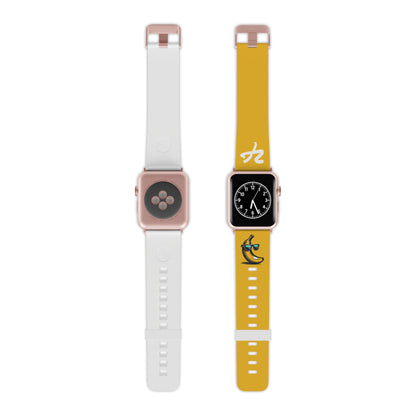 2 Tired Gorillaz (2TG, Sigma Banana), Rubber Watch Band for Apple Watch (Yellow)