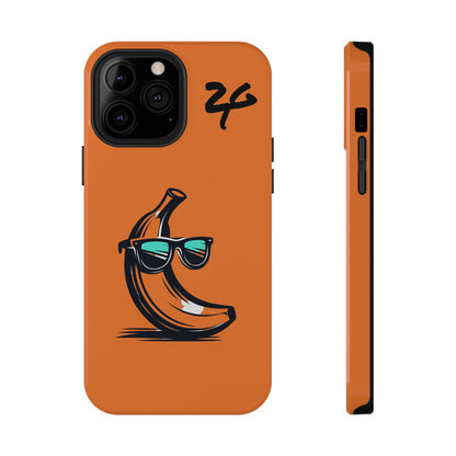 2 Tired Gorillaz, (2TG Sigma Banana) Impact-Resistant Cases (Orange/Black)