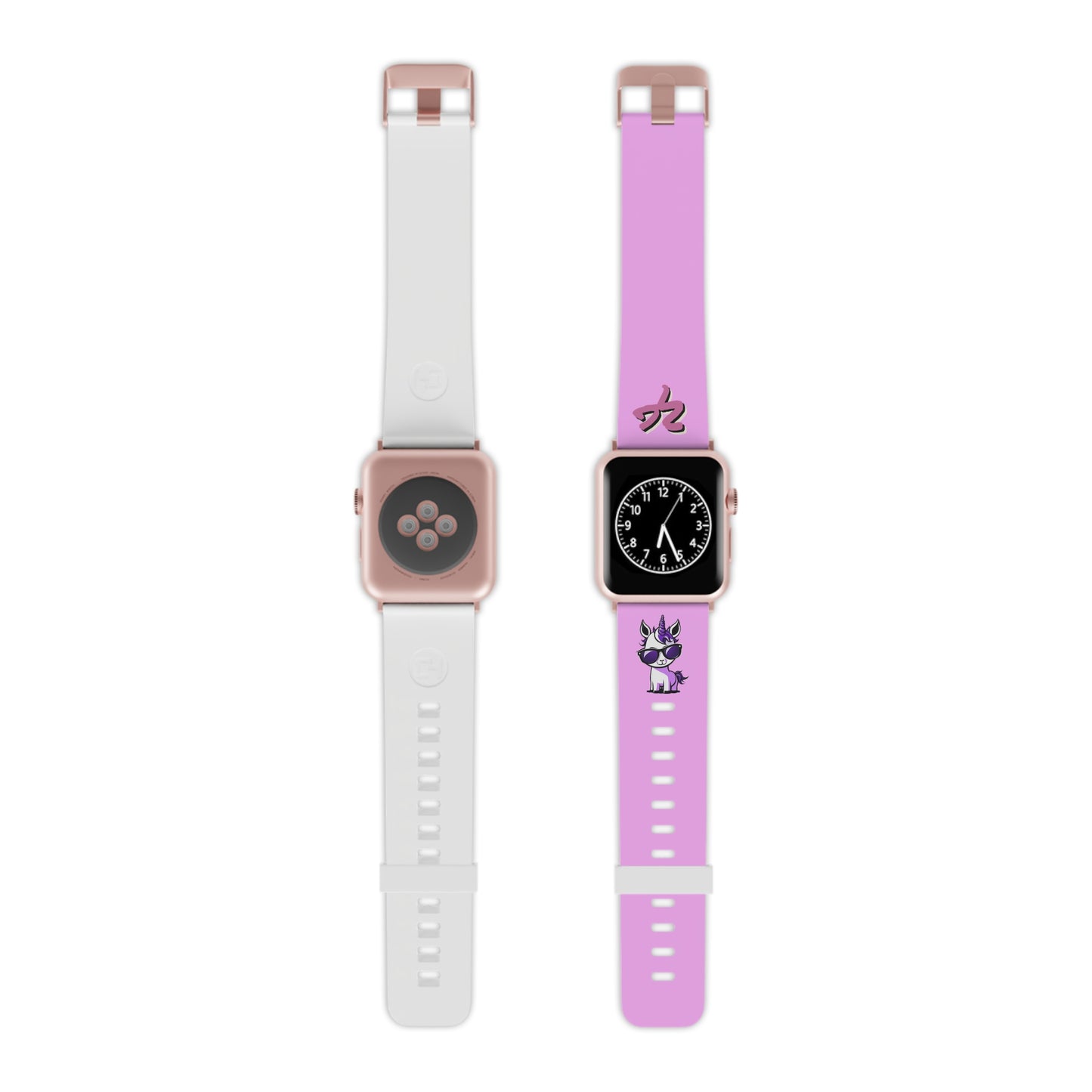 2TG (Lina Unicorn), Rubber Watch Band for Apple Watch (Cotton Candy)