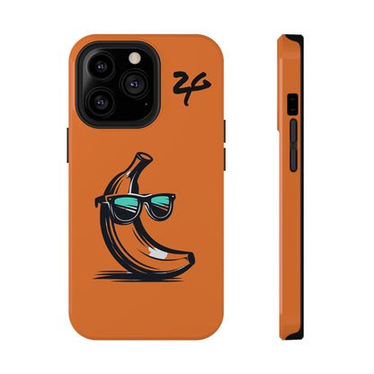 2 Tired Gorillaz, (2TG Sigma Banana) Impact-Resistant Cases (Orange/Black)