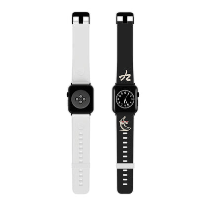 2 Tired Gorillaz (2TG, Sigma Banana), Rubber Watch Band for Apple Watch (Black)