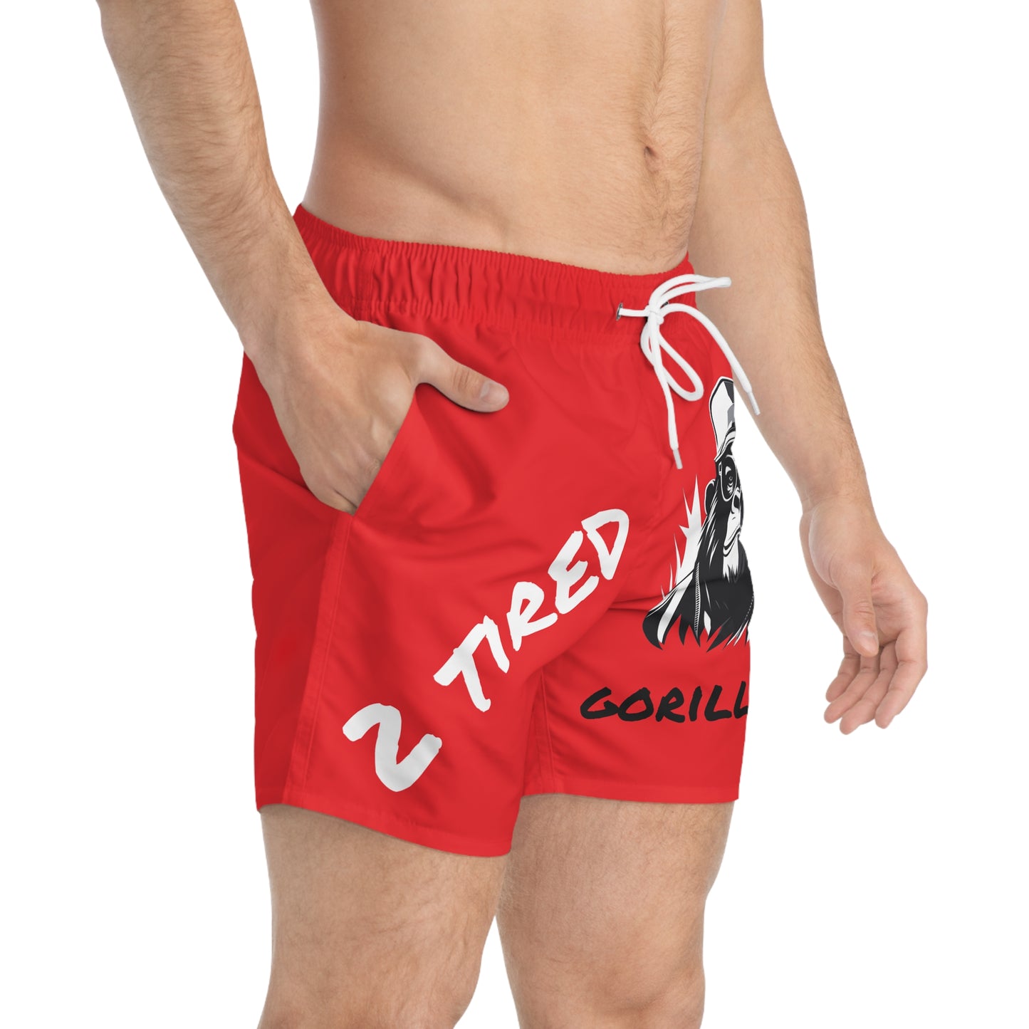 2 Tired Gorillaz, Swim Shorts(Red)