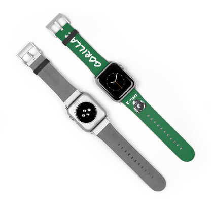 2 Tired Gorillaz, Vegan Leather Watch Band (Green)