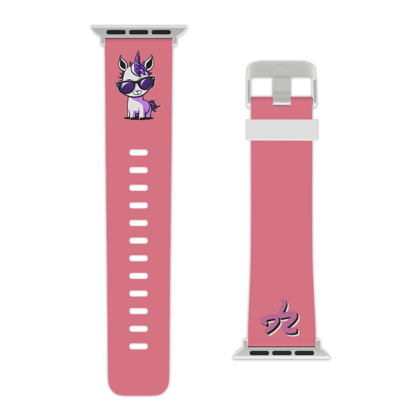 2TG (Lina Unicorn), Rubber Watch Band for Apple Watch (Bubblegum)