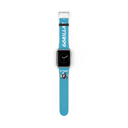 2 Tired Gorillaz, Vegan Leather Watch Band (Turquoise)