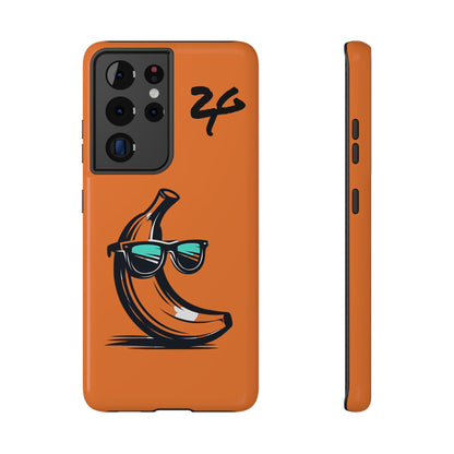 2 Tired Gorillaz, (2TG Sigma Banana) Impact-Resistant Cases (Orange/Black)