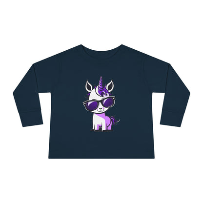 2 Tired Gorillaz, (Lina Unicorn) Toddler Long Sleeve Tee