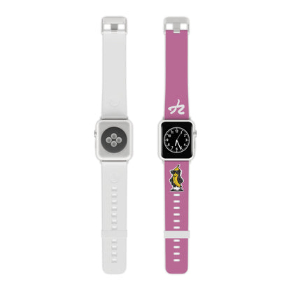 2 Tired Gorillaz (2TG, Cool Banana), Rubber Watch Band for Apple Watch (Light Pink)