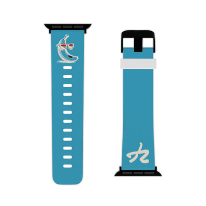 2 Tired Gorillaz (2TG, Sigma Banana), Rubber Watch Band for Apple Watch (Turquoise)