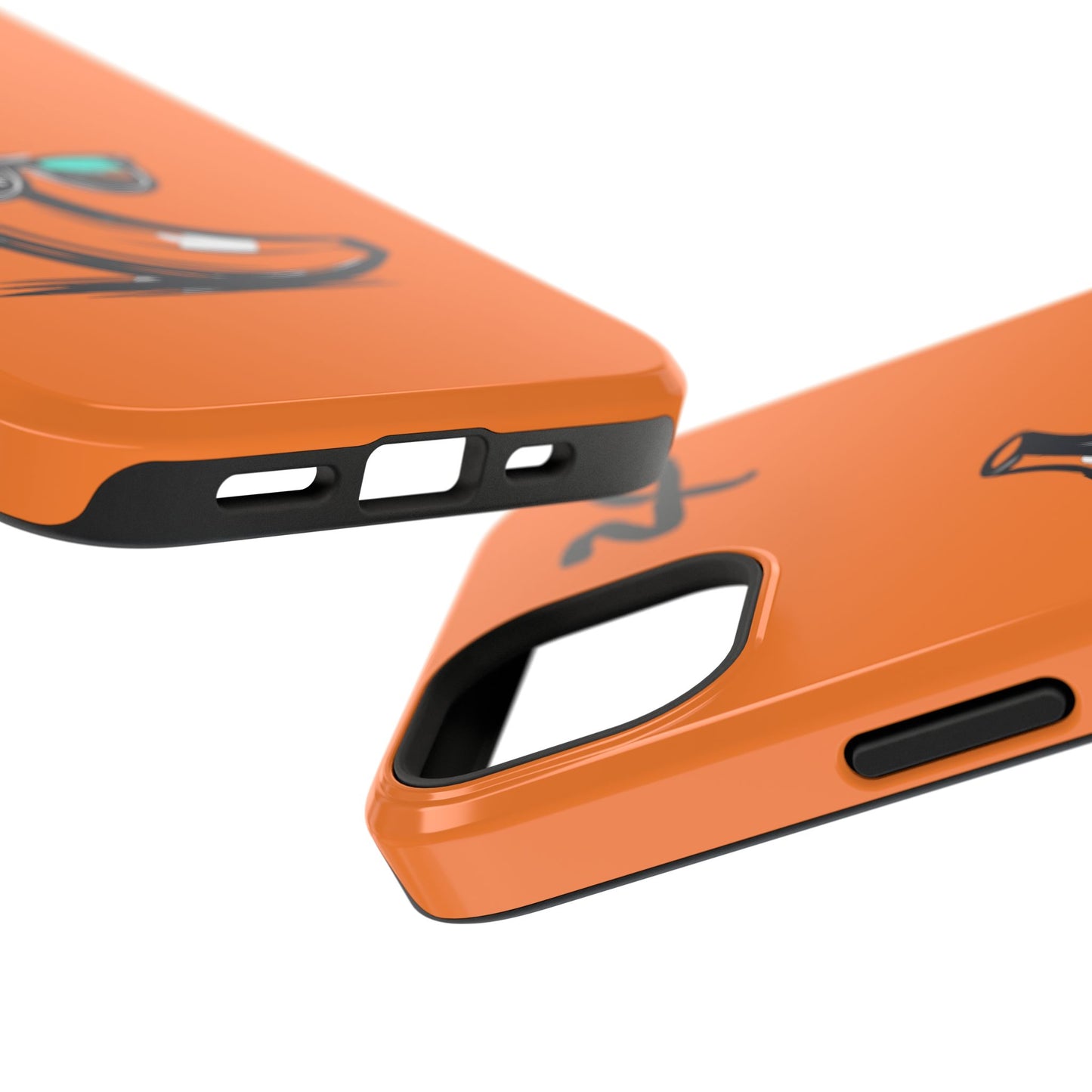 2 Tired Gorillaz, (2TG Sigma Banana) Impact-Resistant Cases (Orange/Black)