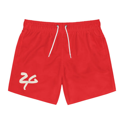 2 Tired Gorillaz, (Sigma Banana) Swim Shorts(Red)