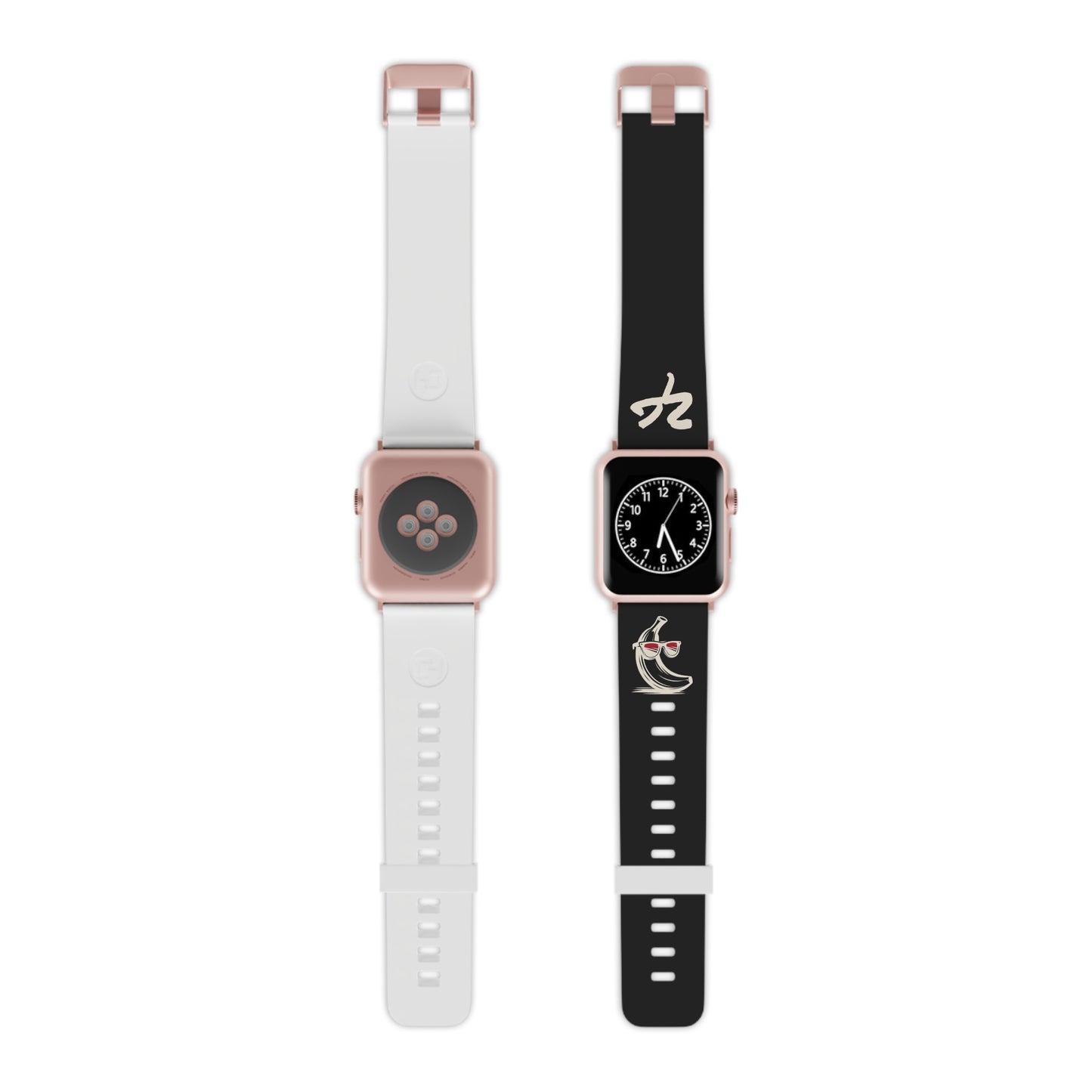 2 Tired Gorillaz (2TG, Sigma Banana), Rubber Watch Band for Apple Watch (Black)