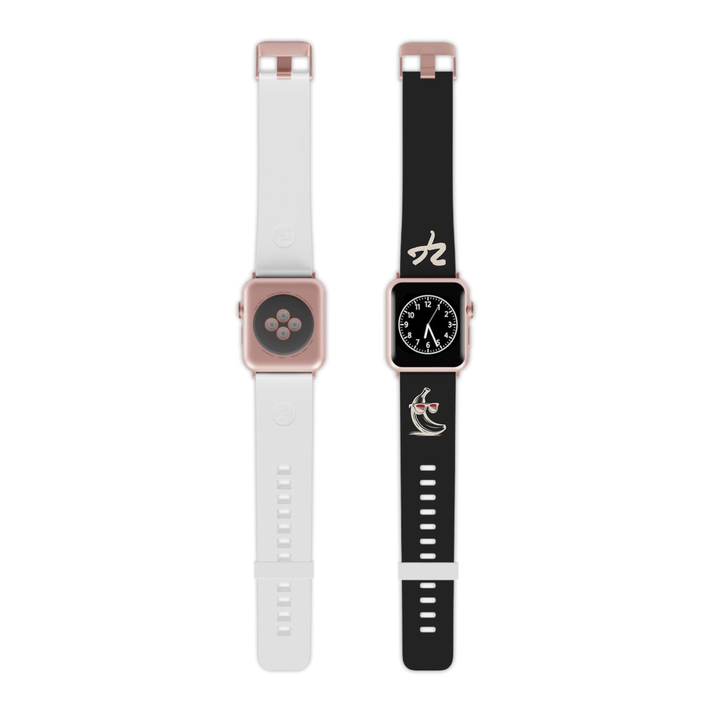 2 Tired Gorillaz (2TG, Sigma Banana), Rubber Watch Band for Apple Watch (Black)