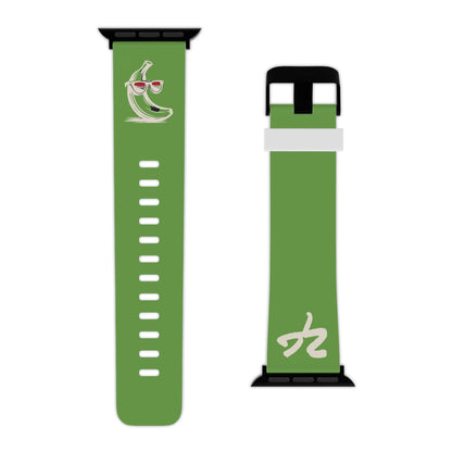 2 Tired Gorillaz (2TG, Sigma Banana), Rubber Watch Band for Apple Watch (Green)