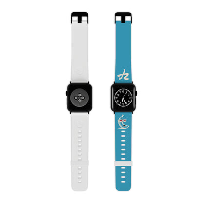 2 Tired Gorillaz (2TG, Sigma Banana), Rubber Watch Band for Apple Watch (Turquoise)