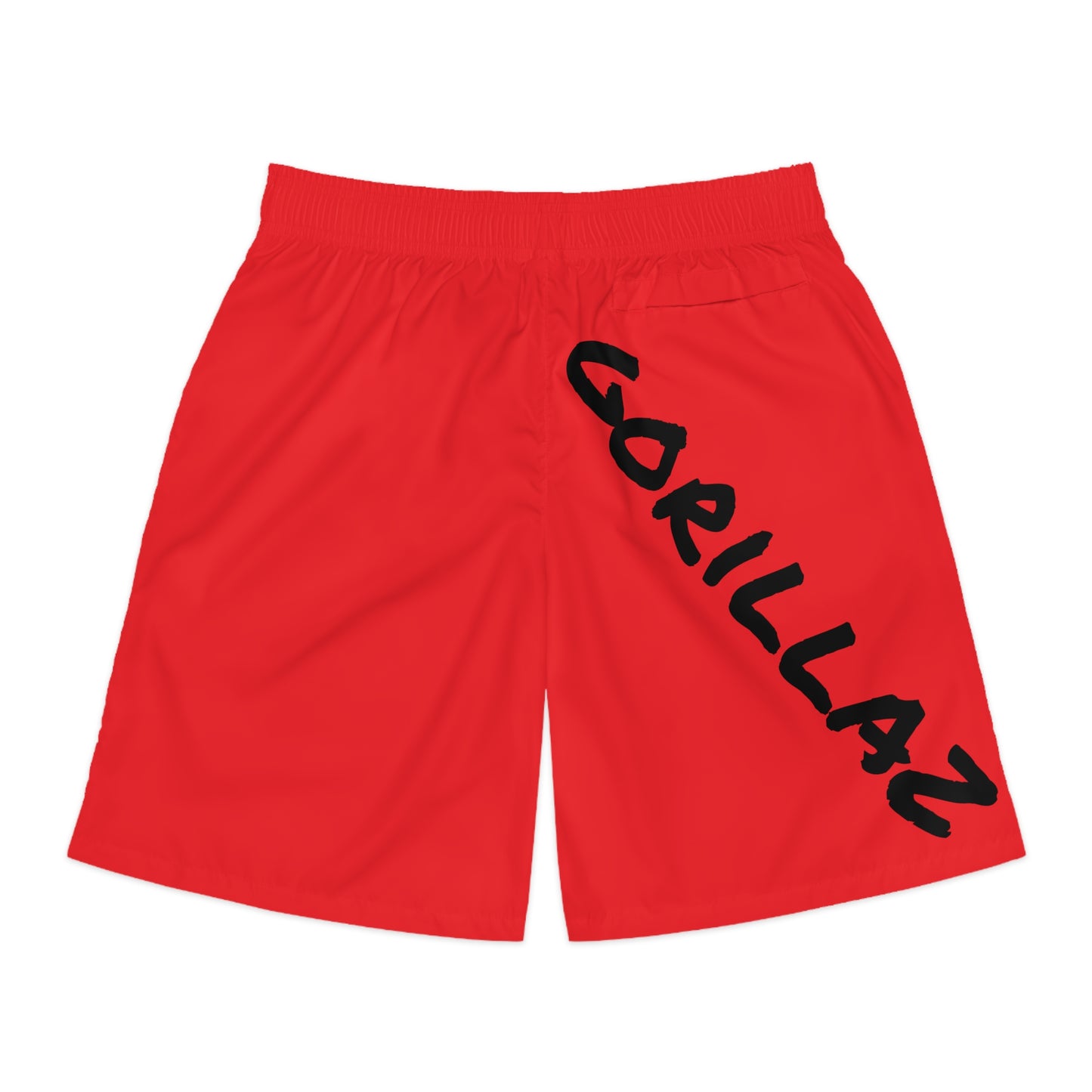 2 Tired Gorillaz, Men's Running Shorts (Red)