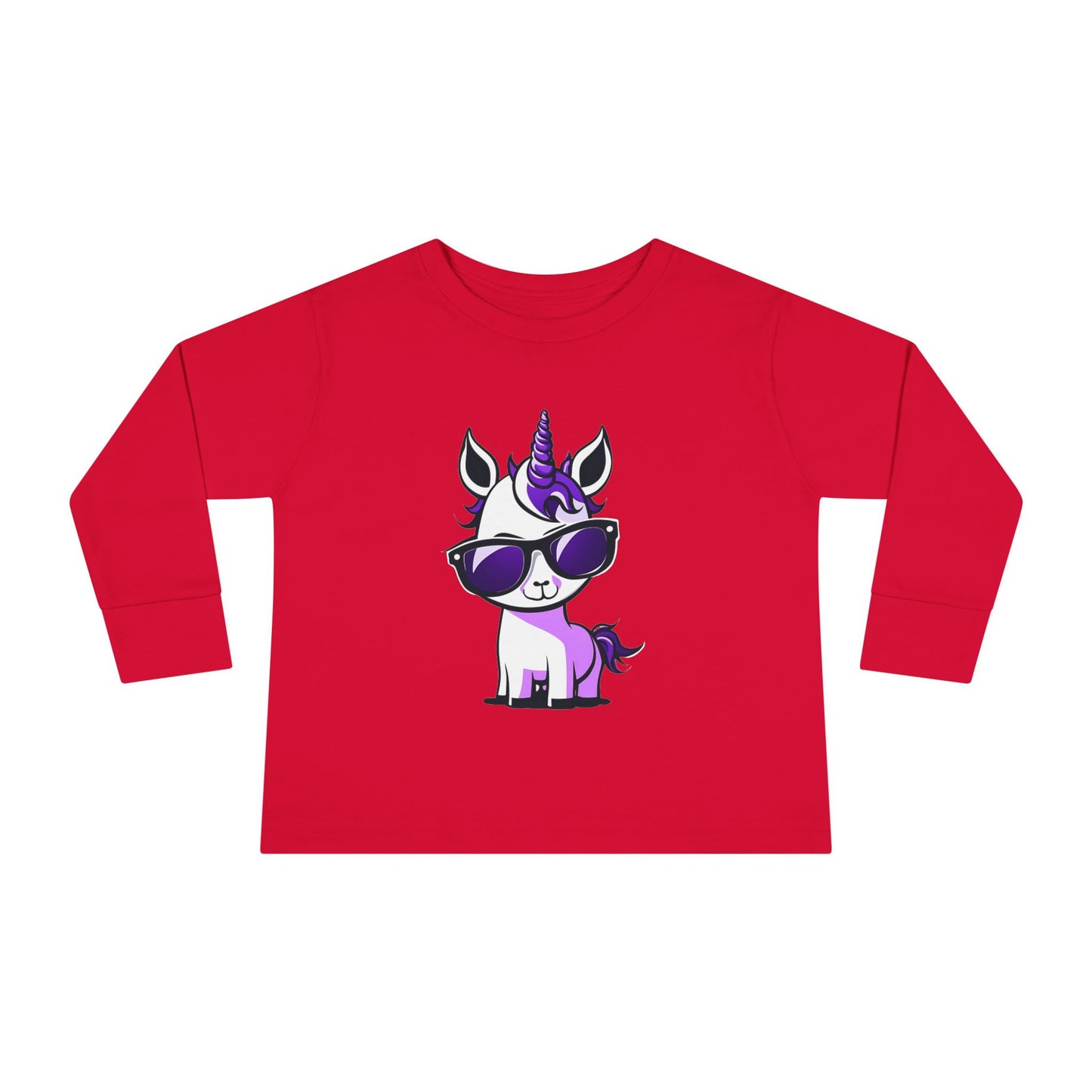 2 Tired Gorillaz, (Lina Unicorn) Toddler Long Sleeve Tee