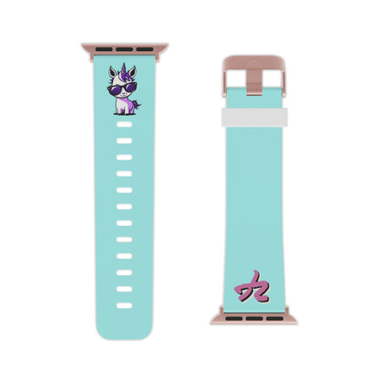 2TG (Lina Unicorn), Rubber Watch Band for Apple Watch (Sky)