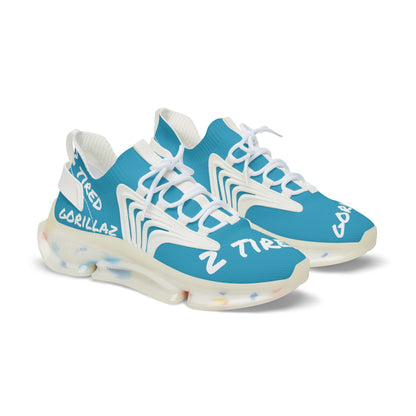 2 Tired Gorillaz, Men's Mesh Sneakers (Turquoise)