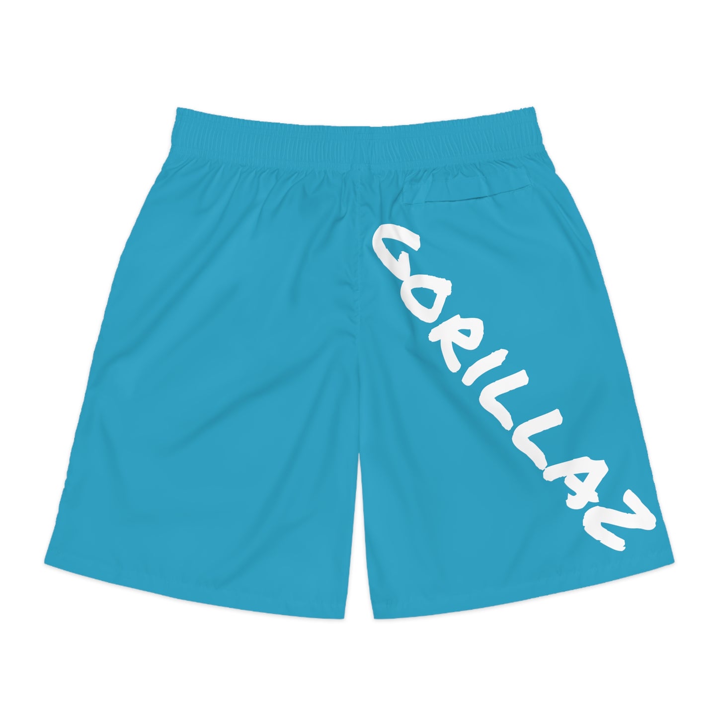 2 Tired Gorillaz, Men's Running Shorts (Turquoise)