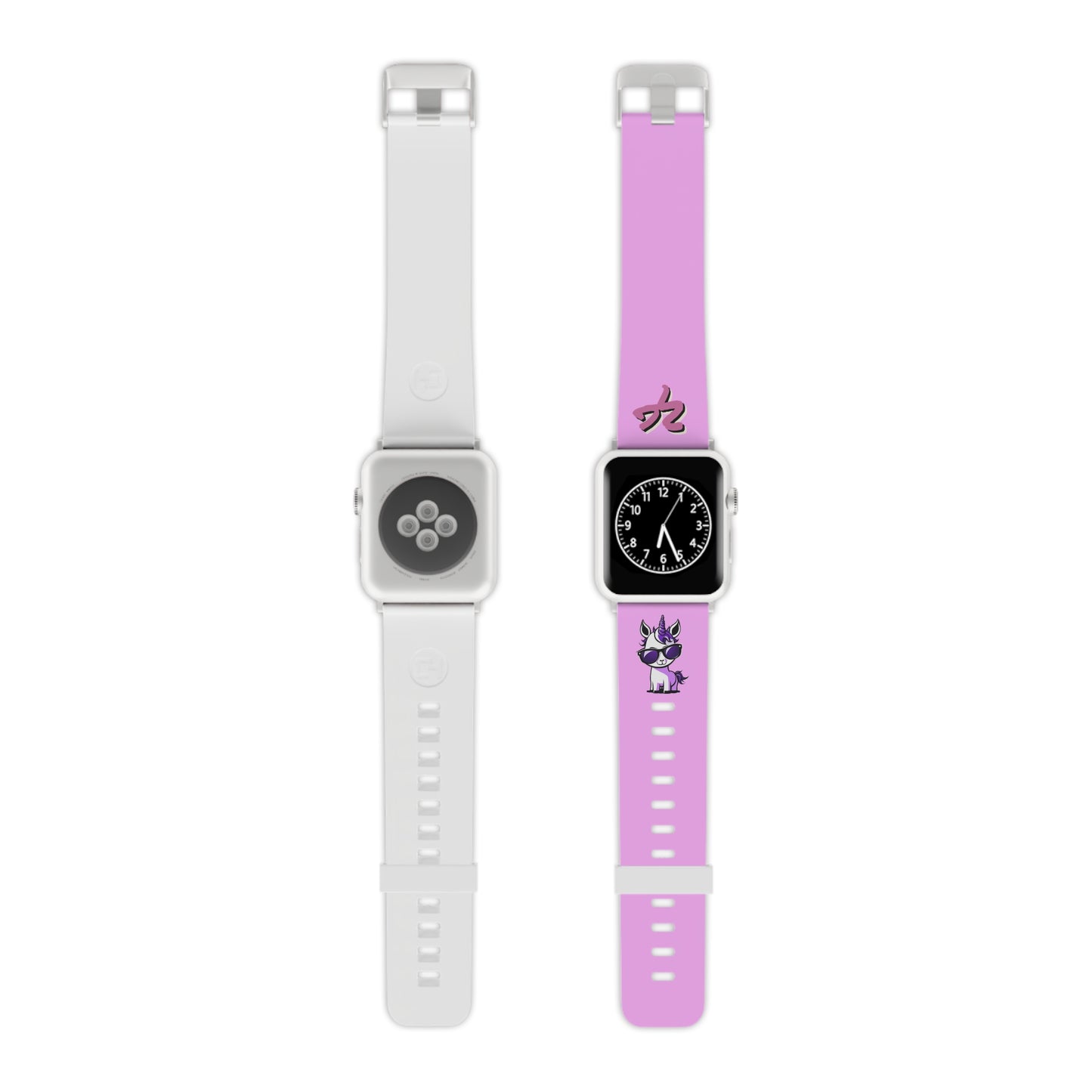 2TG (Lina Unicorn), Rubber Watch Band for Apple Watch (Cotton Candy)