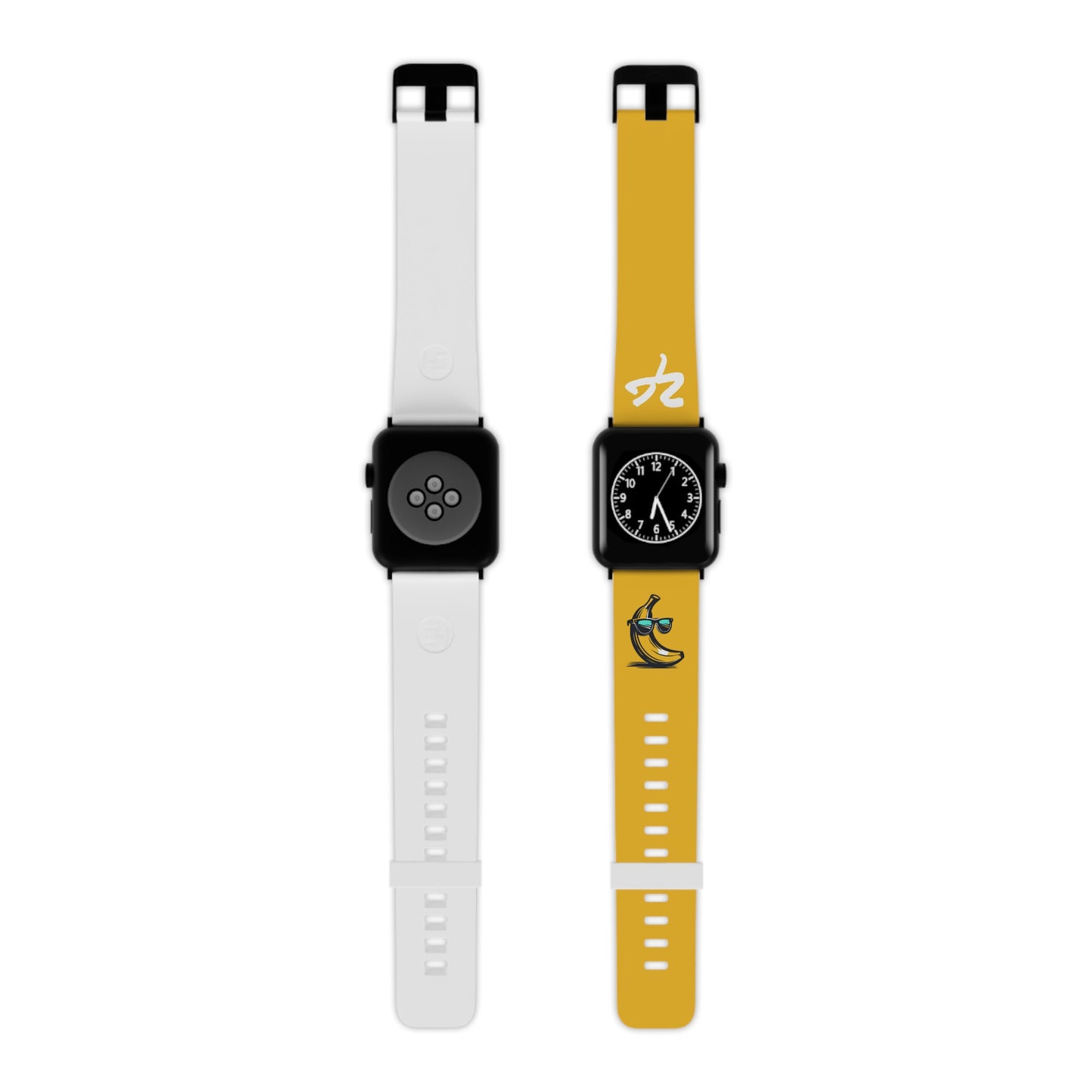 2 Tired Gorillaz (2TG, Sigma Banana), Rubber Watch Band for Apple Watch (Yellow)