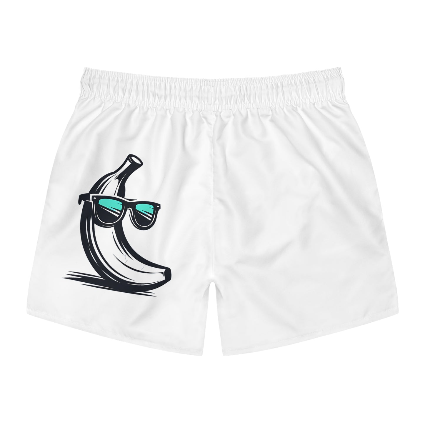 2 Tired Gorillaz, (Sigma Banana) Swim Shorts(White)