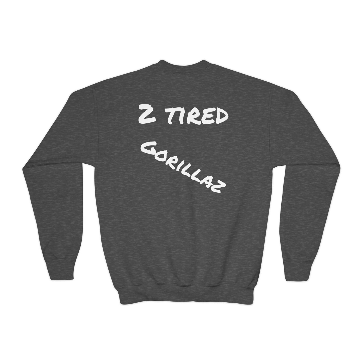 2 Tired Gorillaz, Teen Crewneck Sweatshirt