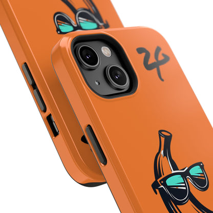 2 Tired Gorillaz, (2TG Sigma Banana) Impact-Resistant Cases (Orange/Black)