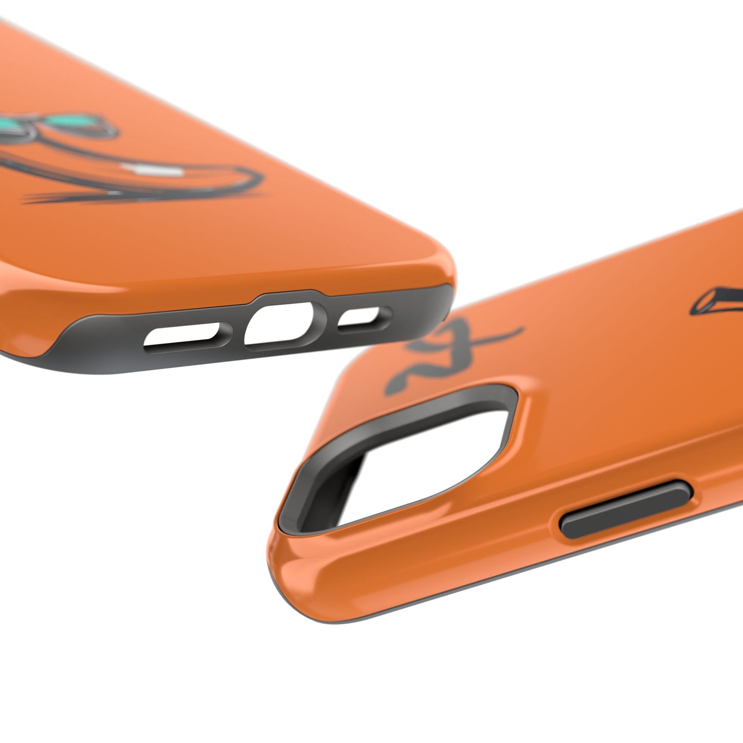 2 Tired Gorillaz, (2TG Sigma Banana) Impact-Resistant Cases (Orange/Black)