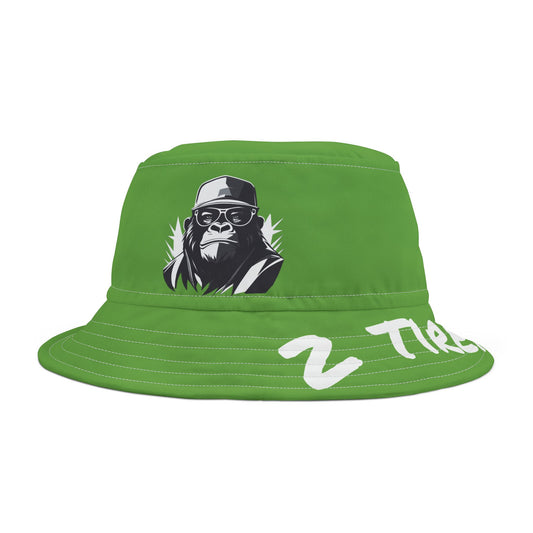 2 Tired Gorillaz, Bucket Hat (Green)