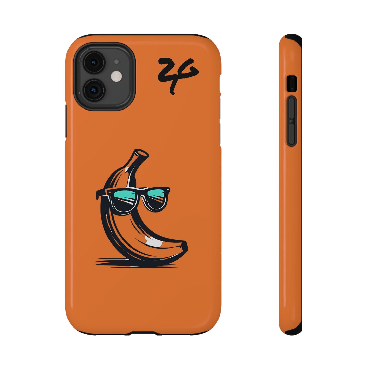 2 Tired Gorillaz, (2TG Sigma Banana) Impact-Resistant Cases (Orange/Black)