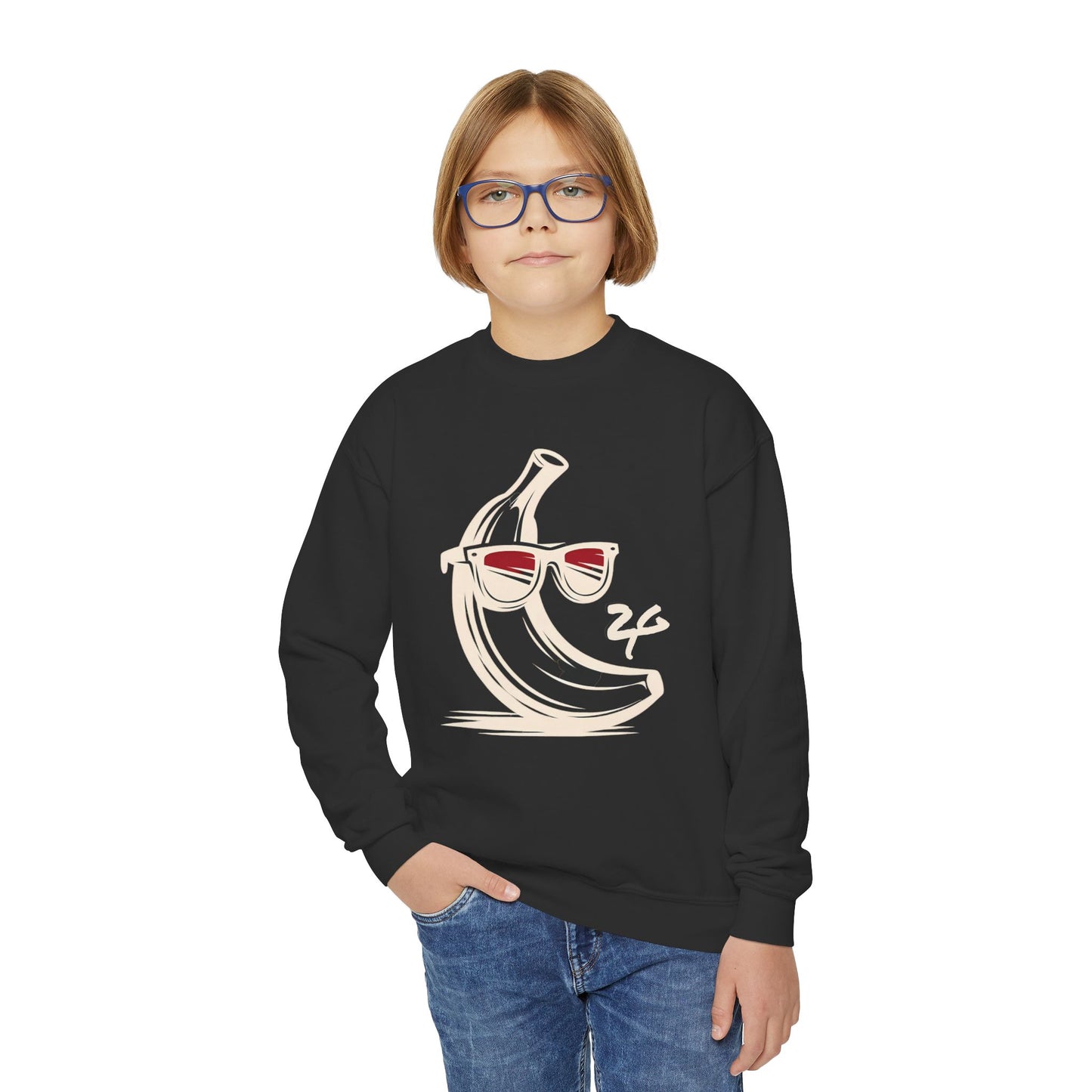 2 Tired Gorillaz, (Sigma Banana) Teen Crewneck Sweatshirt