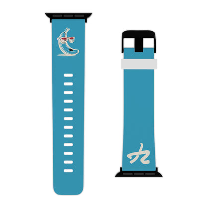 2 Tired Gorillaz (2TG, Sigma Banana), Rubber Watch Band for Apple Watch (Turquoise)