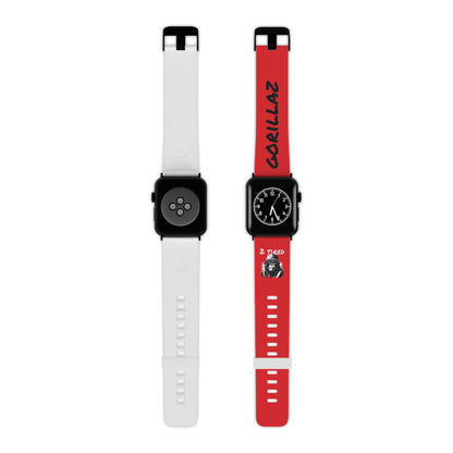 2 Tired Gorillaz, Rubber Watch Band for Apple Watch (Red)