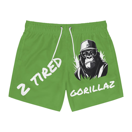 2 Tired Gorillaz, Swim Shorts (Green)