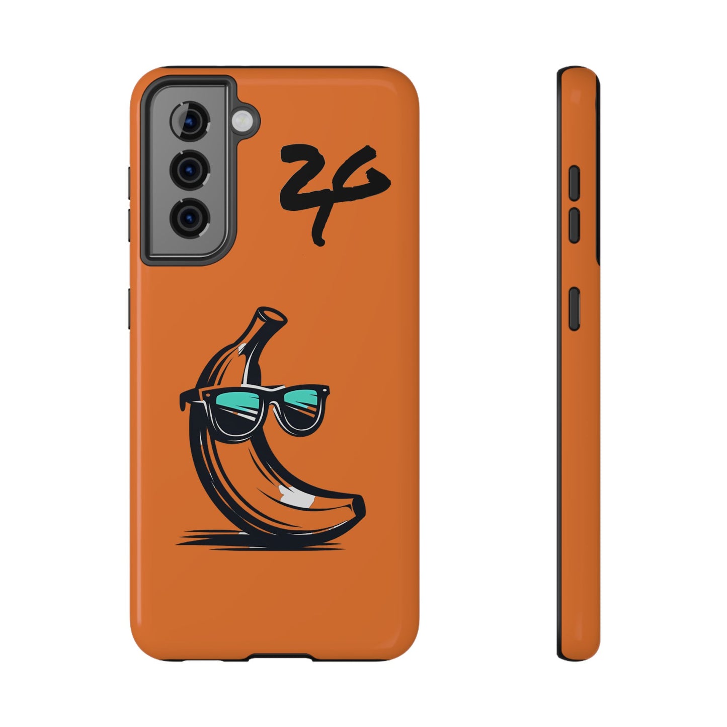 2 Tired Gorillaz, (2TG Sigma Banana) Impact-Resistant Cases (Orange/Black)