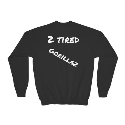 2 Tired Gorillaz, Teen Crewneck Sweatshirt