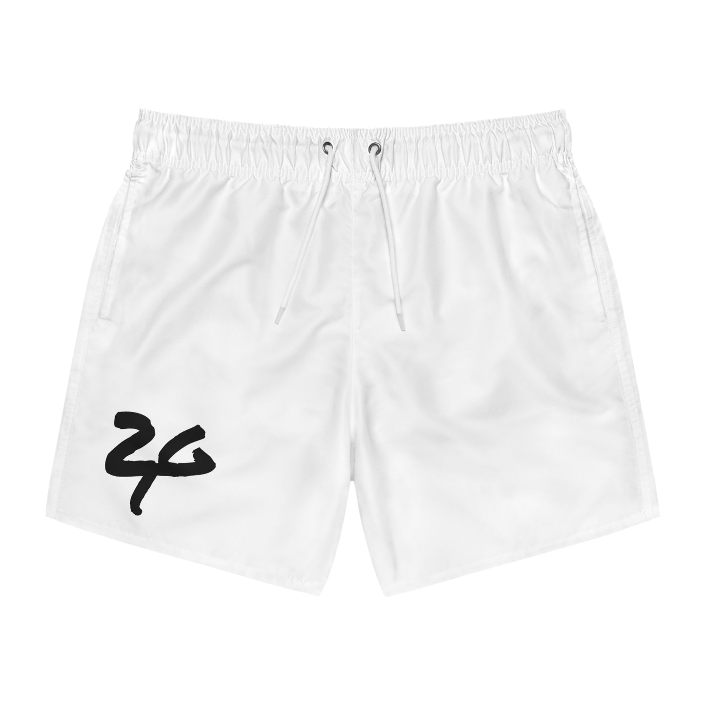 2 Tired Gorillaz, (Sigma Banana) Swim Shorts(White)